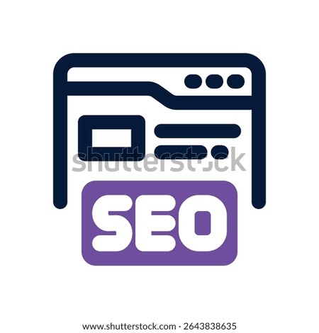 seo duotone icon. Sleek and modern vector icon for websites, mobile apps, marketing materials, and corporate design. Fully scalable and ready to use.