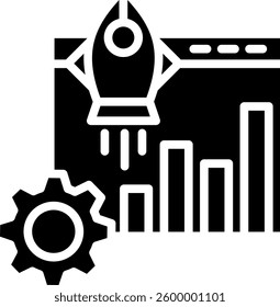 Seo Enhancement Icon Glyph Vector Illustration