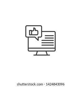 Seo Expert Vector Illustration, outline sign