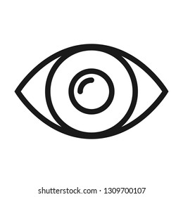 seo eye. minimal thin line web icon. simple vector illustration outline. concept for infographic, website or app.