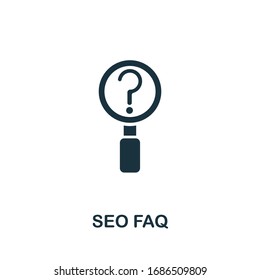 Seo Faq icon from seo collection. Simple line Seo Faq icon for templates, web design and infographics