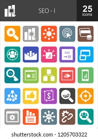 SEO Filled Round Corner Icons