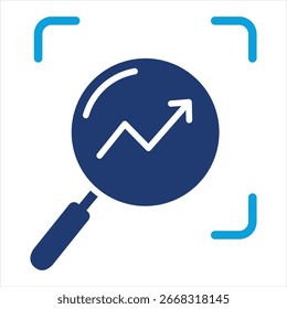 Seo Flat Blue Icon Vector Illustration