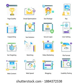 
Seo Flat Gradient Vectors Pack 