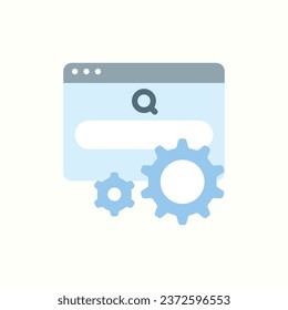 icono plano seo, icono aislado en fondo claro, perfecto para sitio web, blog, logotipo, diseño gráfico, medios sociales, interfaz de usuario, aplicación móvil