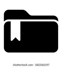 Seo folder icon with glyph style. Suitable for the design of websites, logos, applications, UI, etc.