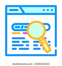 seo friendly url color icon vector. seo friendly url sign. isolated symbol illustration