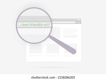 SEO Friendly Url Concept Vector Illustration In Flat Design