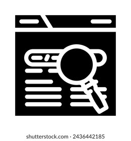 seo friendly url glyph icon vector. seo friendly url sign. isolated symbol illustration