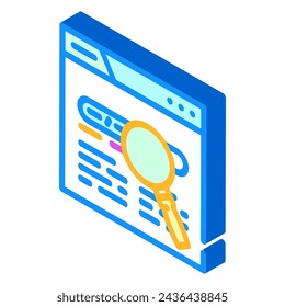 seo friendly url isometric icon vector. seo friendly url sign. isolated symbol illustration