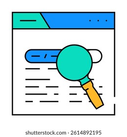 seo friendly url line icon vector. seo friendly url sign. isolated symbol illustration