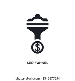 seo funnel isolated icon. simple element illustration from programming concept icons. seo funnel editable logo sign symbol design on white background. can be use for web and mobile