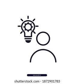 Icono de vector Genio SEO, ilustración de vector Genio SEO