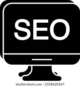 seo glyph icon design style 