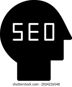 Diseño de iconos de vectores de glifos SEO
