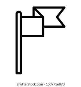 Seo Goal Concept, End Point Design Vector Icon 