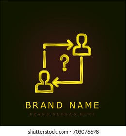 Seo golden metallic logo