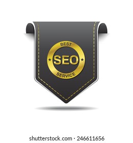 SEO golden Vector Icon Design