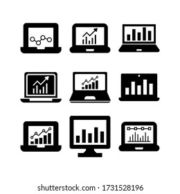 seo graph  icon or logo isolated sign symbol vector illustration - Collection of high quality black style vector icons
