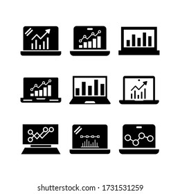 icono de gráfico seo o logotipo símbolo de signo aislado ilustración vectorial - Colección de iconos vectoriales de estilo negro de alta calidad
