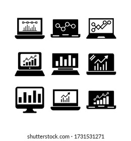 seo graph  icon or logo isolated sign symbol vector illustration - Collection of high quality black style vector icons
