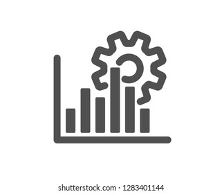 Seo graph icon. Search engine optimization sign. Analytics symbol. Quality design element. Classic style icon. Vector