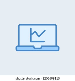 Seo Graph Vector Icon on the white background