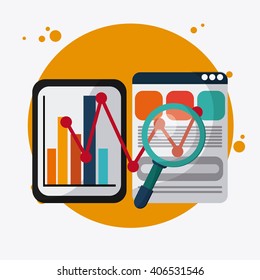 SEO graphic design, vector illustration
