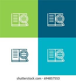 Seo green and blue material color minimal icon or logo design