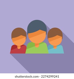Seo group icon flat vector. Hunter goal. Focus marketing