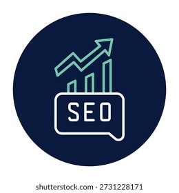 VECTOR de crecimiento SEO, píxel perfecto, archivo ilustrador 