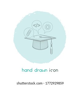 SEO guide icon line element. Vector illustration of SEO guide icon line isolated on clean background for your web mobile app logo design.