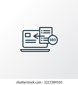 SEO guide icon line symbol. Premium quality isolated manual element in trendy style.