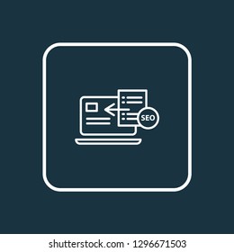 SEO guide icon line symbol. Premium quality isolated manual element in trendy style.
