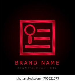 SEO guide red chromium metallic logo