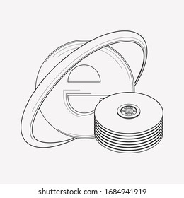 SEO hosting icon line element. Vector illustration of SEO hosting icon line isolated on clean background for your web mobile app logo design.