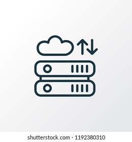 SEO hosting icon line symbol. Premium quality isolated archive element in trendy style.