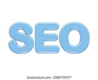  Seo icon 3d illustration rendering transparent element
