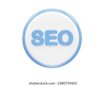  Icono Seo Ilustración 3d que representa un elemento transparente