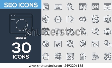 SEO icon collection Vector illustrator