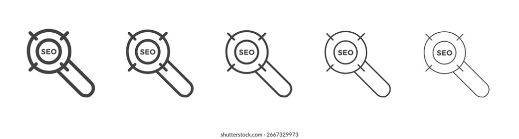 SEO icon design, logo, app, UI. Vector illustration, EPS