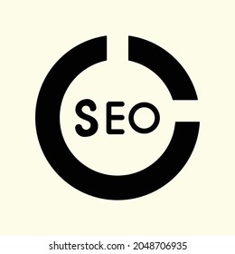 SEO icon design vector black
