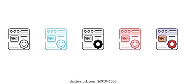Diseño de icono Seo con fondo blanco Ilustración de stock