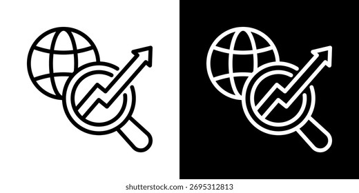 Seo Icon Of Flat Black And White Style