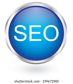 seo icon glossy button