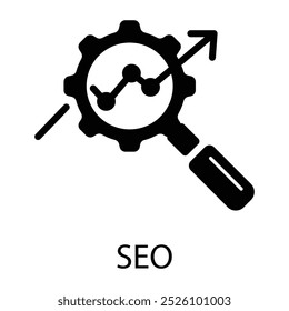 Icono de Seo en estilo glifo