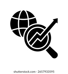Seo-Symbol Glyphe, Vektorgrafik