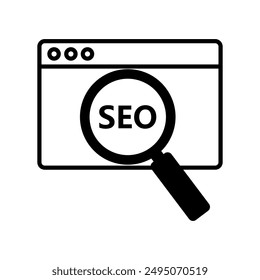 Seo icon illustrated on background