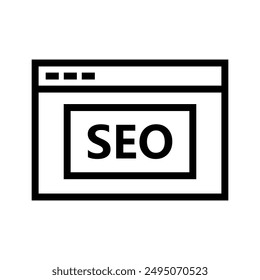 Seo icon illustrated on background