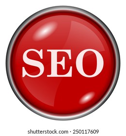 SEO icon. Internet button on white background. 